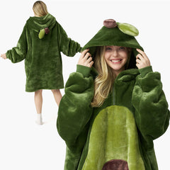 Adult Avocado Sherpa Wearable Blanket