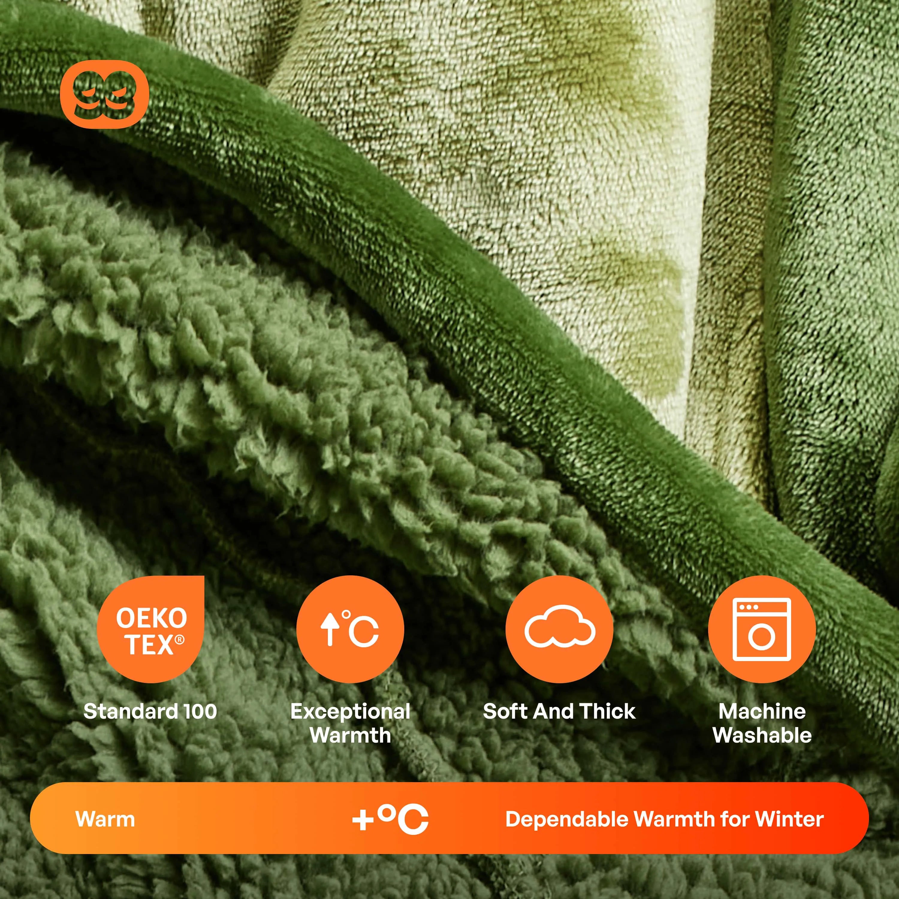 Adult Avocado Sherpa Wearable Blanket