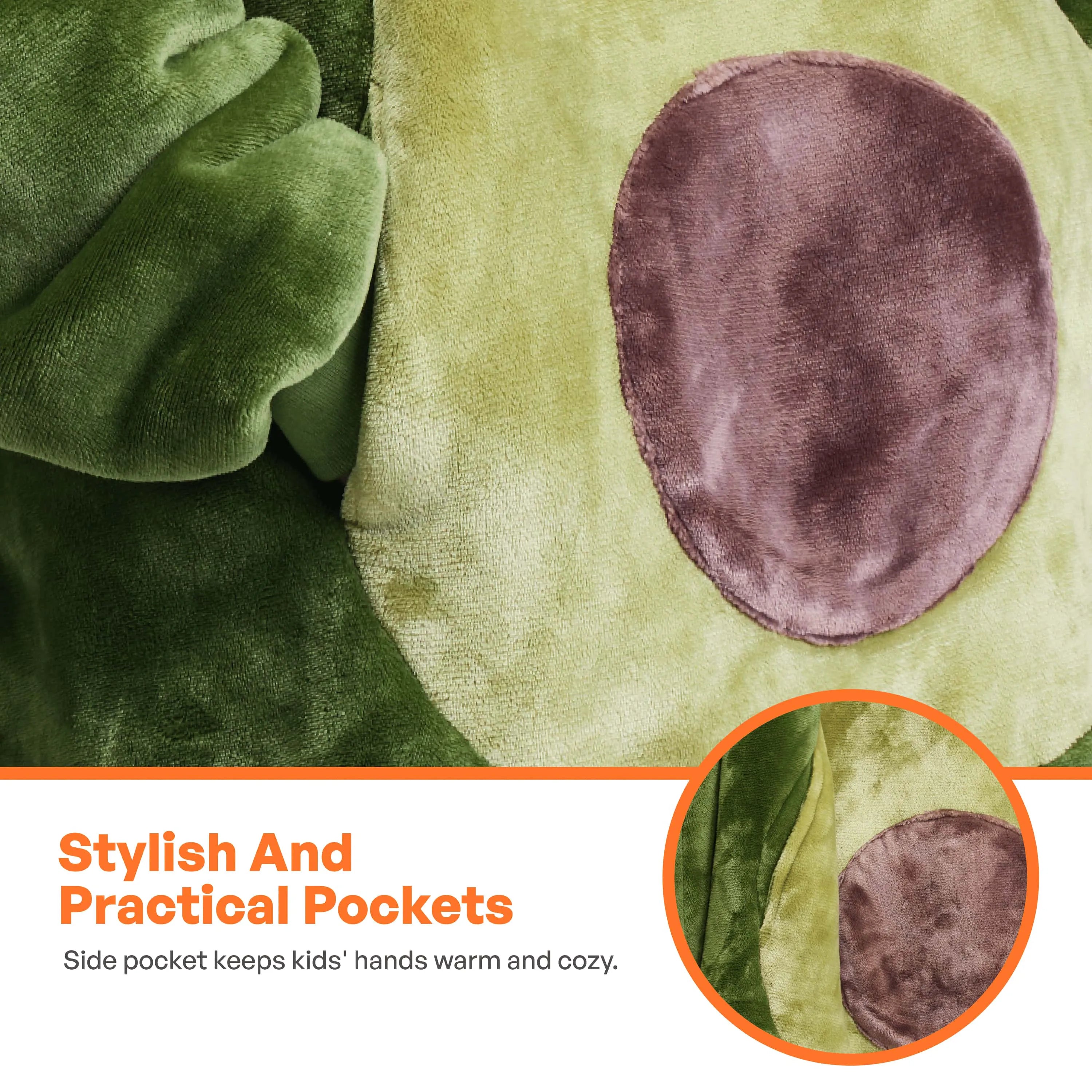 Adult Avocado Sherpa Wearable Blanket