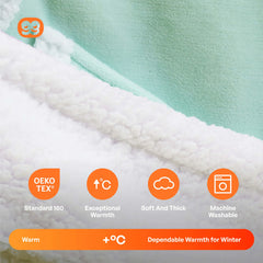 Adult Sherpa Wearable Blanket - Light Green