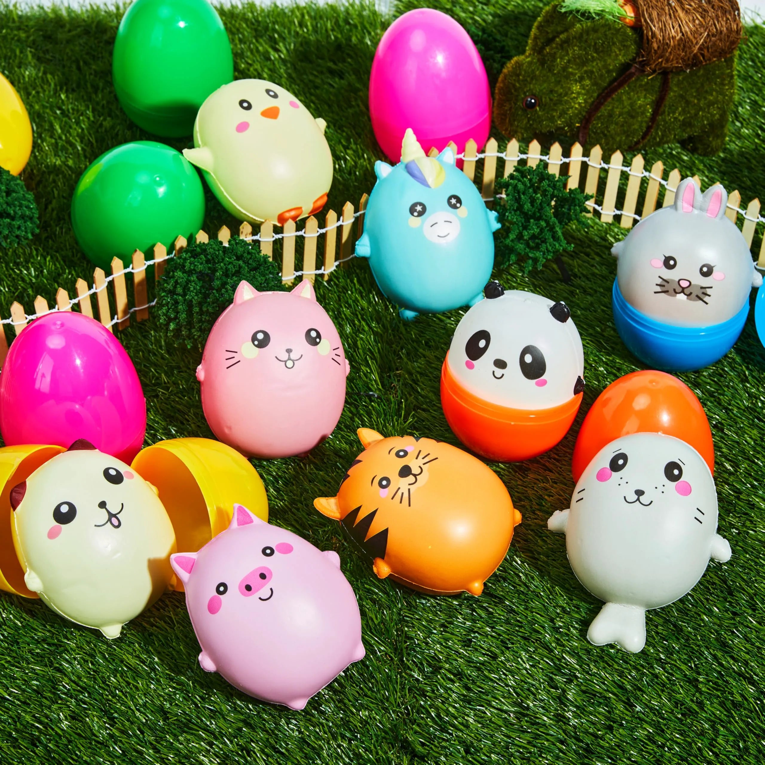 JOIN 10-Pack Jumbo Easter Eggs with Animal Squishy Toys