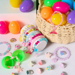 JOIN 12-Pack Prefilled Easter Eggs with Bead Jewelry Toys
