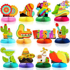 JOYIN 12 Pcs Cinco De Mayo Honeycomb Table Centerpiece