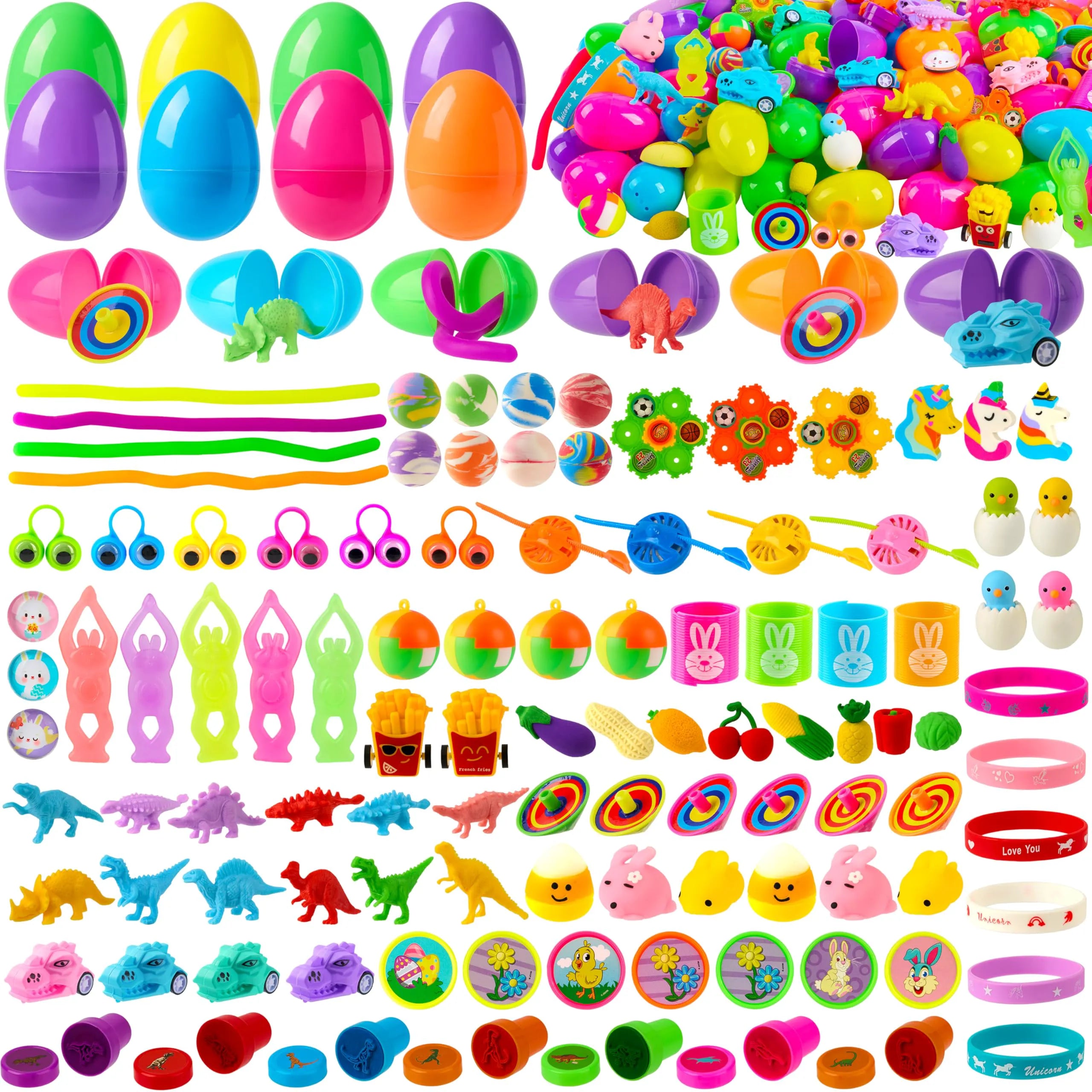 JOIN 160-Piece Prefilled Easter Eggs with Assorted Toys