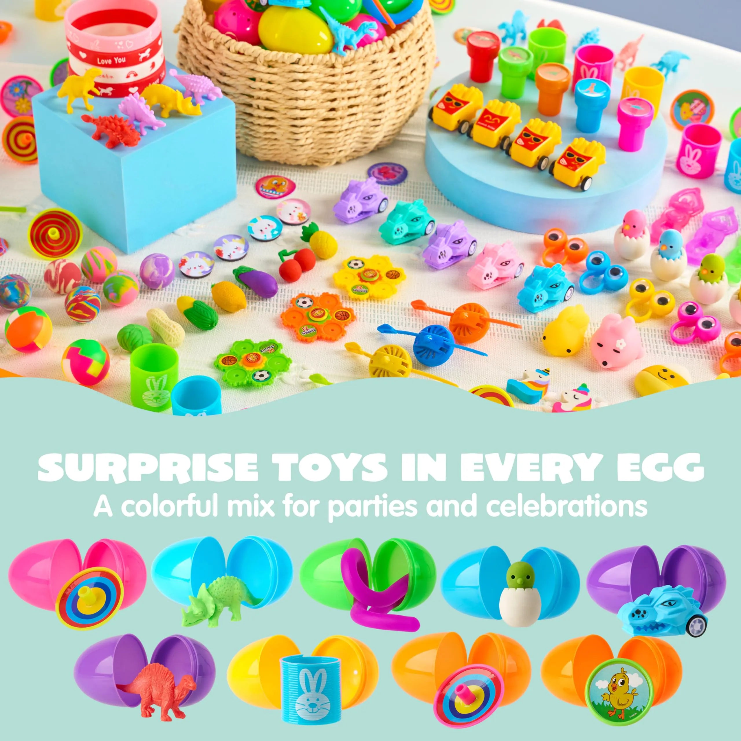 JOIN 160-Piece Prefilled Easter Eggs with Assorted Toys