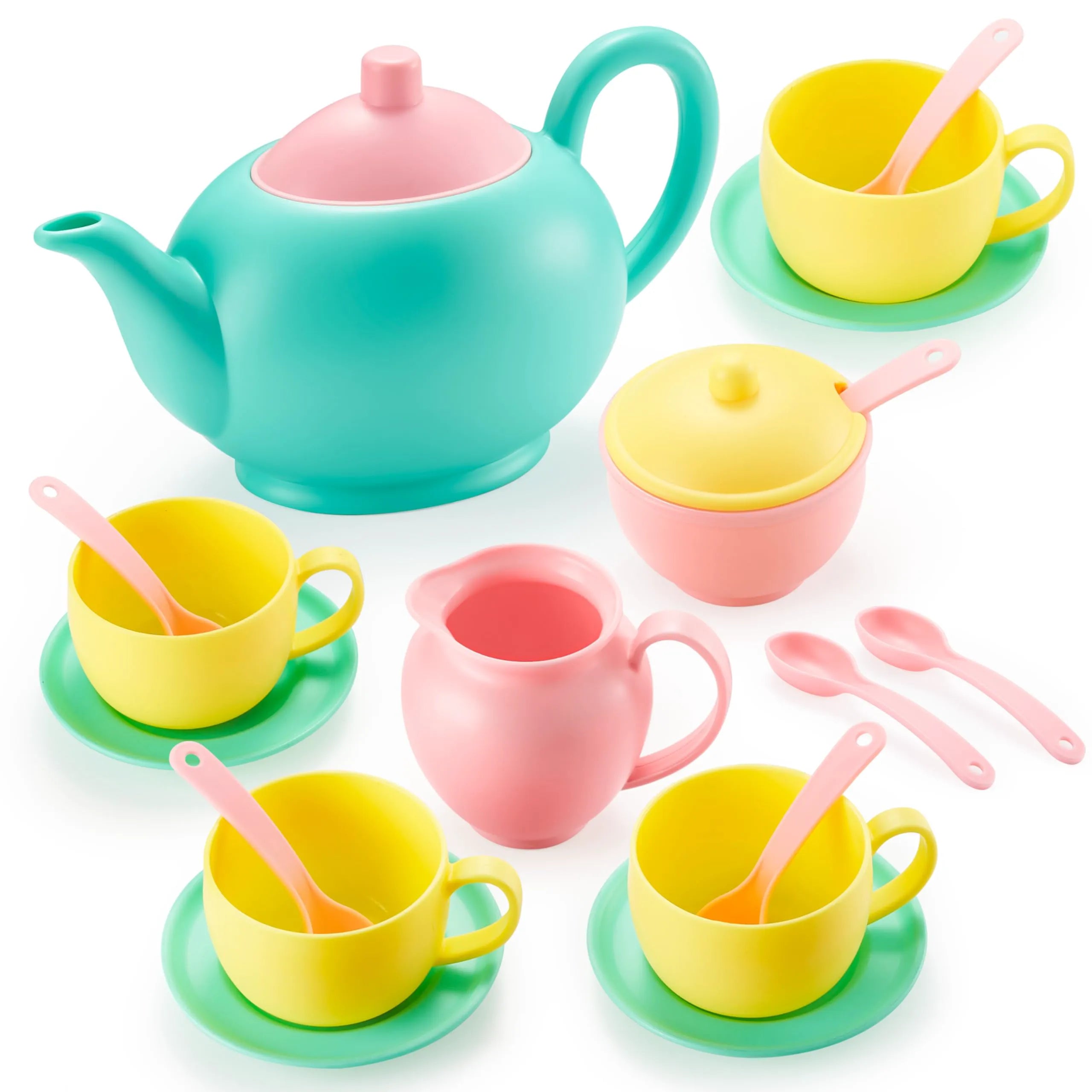 JOIN 18-Piece BPA-Free Pretend Play Tea Party Set for Kids