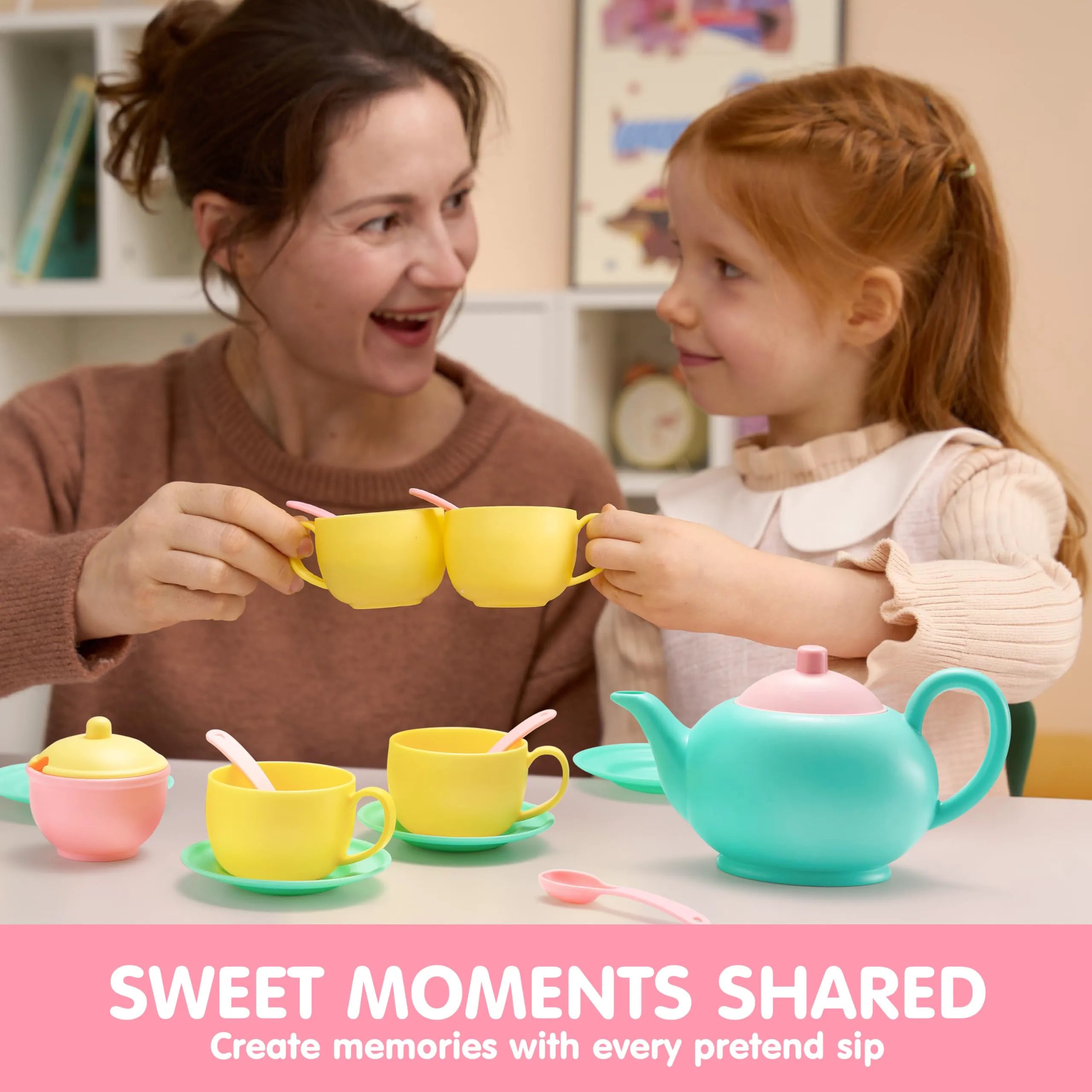 JOIN 18-Piece BPA-Free Pretend Play Tea Party Set for Kids