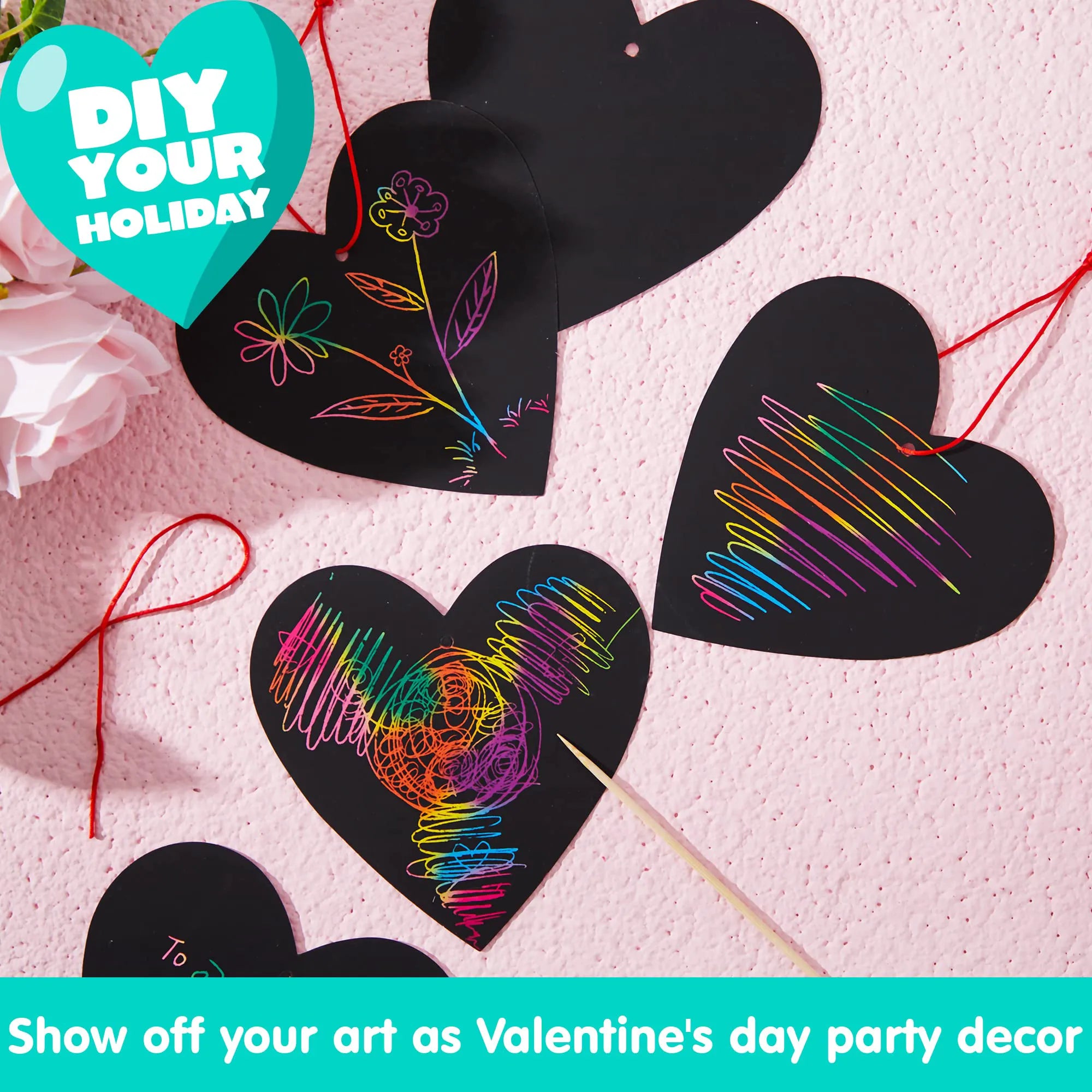 JOYIN 24 Pack Valentine's Day Cards with Scratch Heart Paper