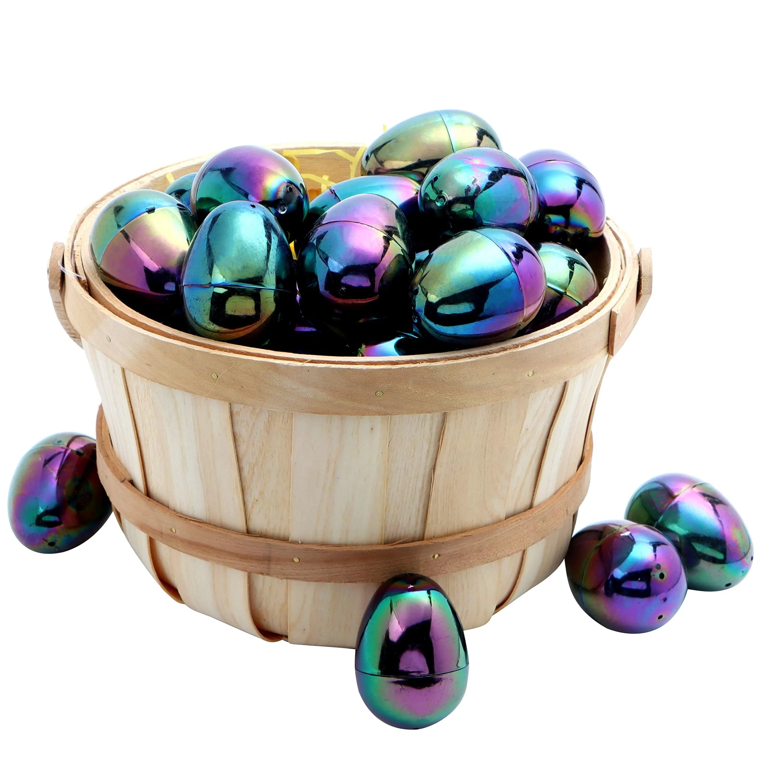 JOYIN 24 Pack 2.3-Inch Metallic Plastic Easter Eggs