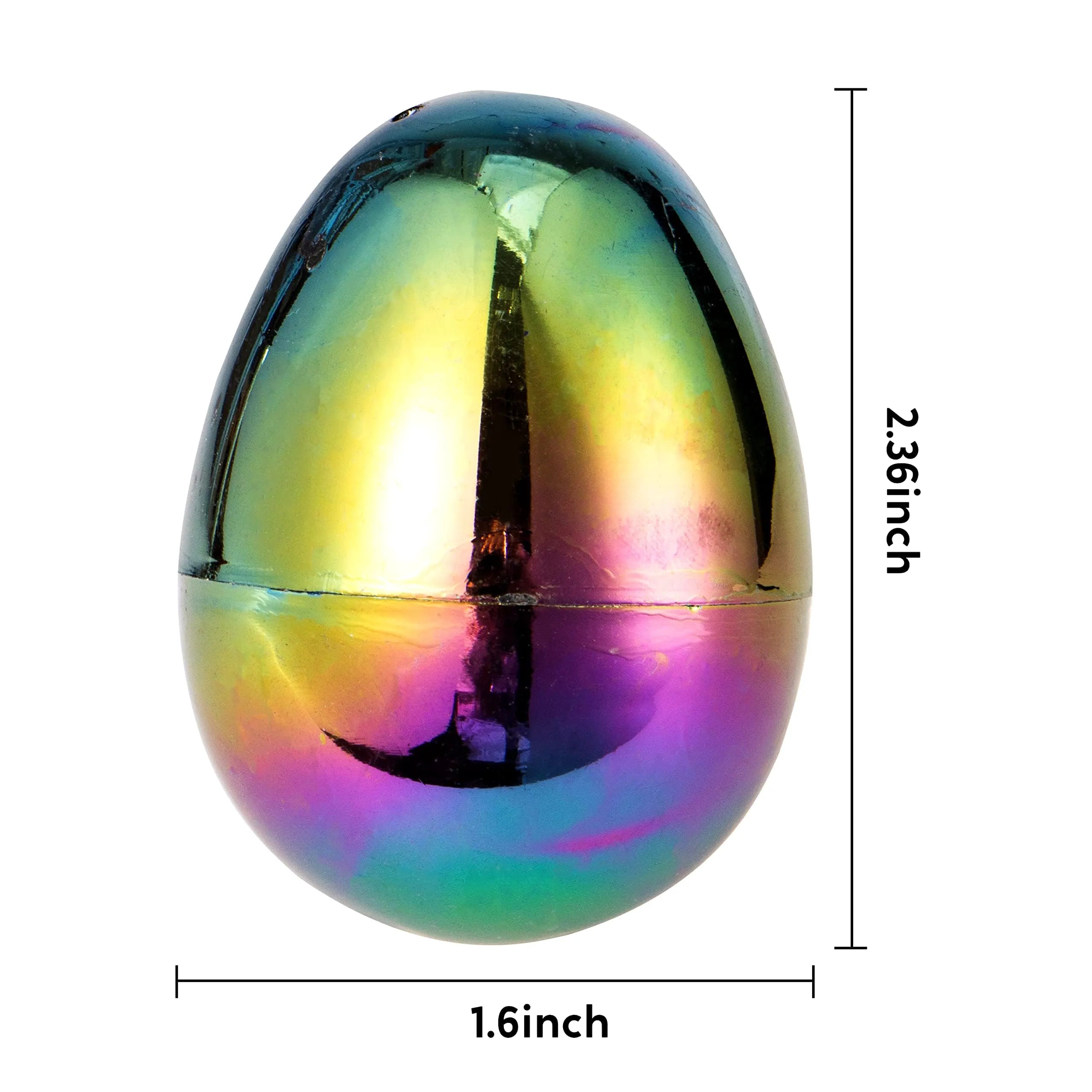 JOYIN 24 Pack 2.3-Inch Metallic Plastic Easter Eggs