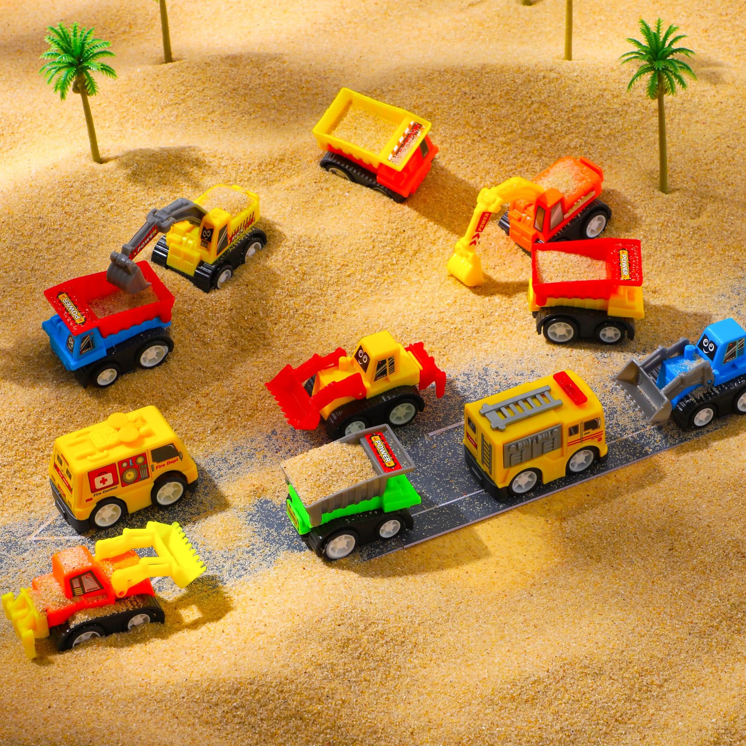 JOIN 24-Piece Filled Easter Eggs with Pull-Back Construction Cars