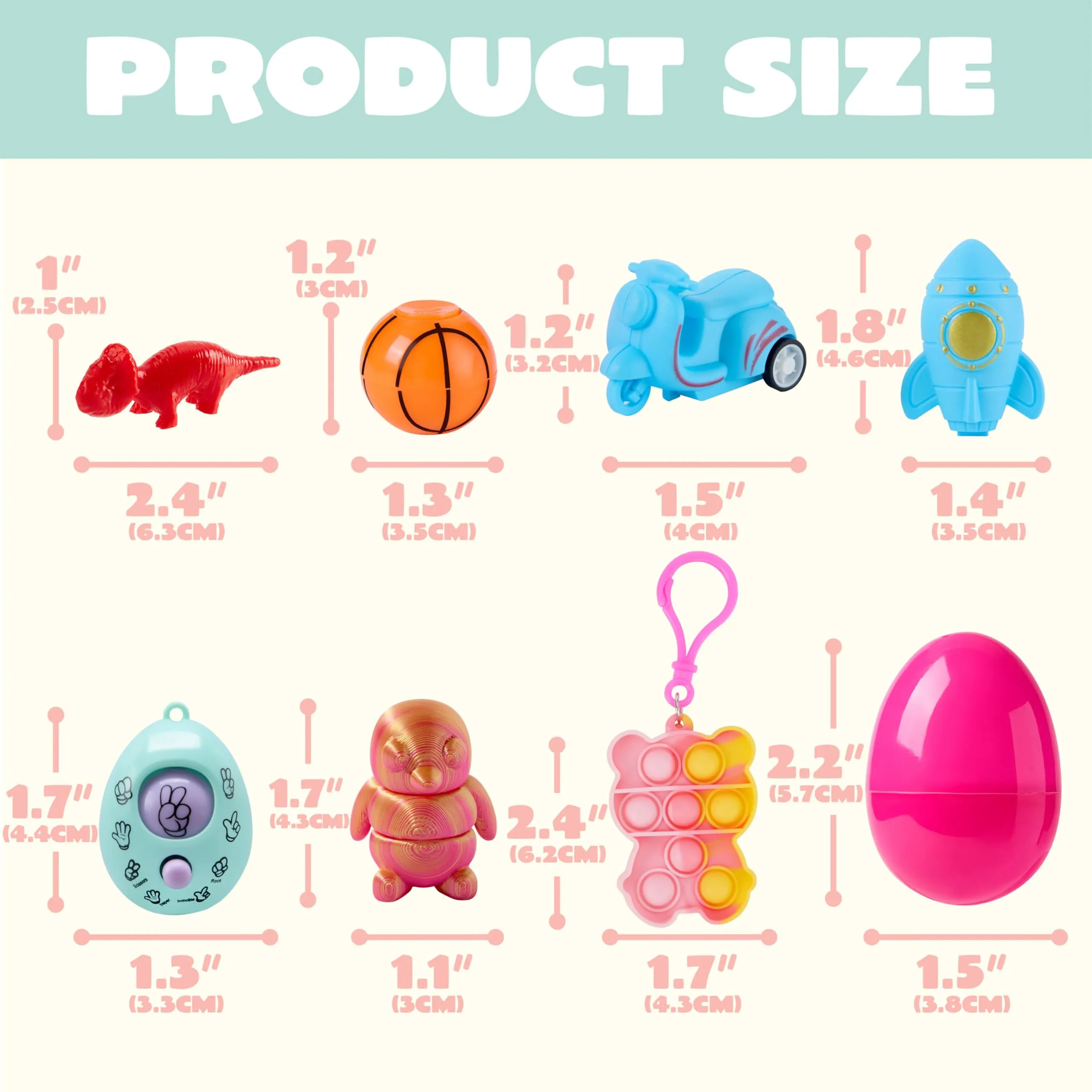 JOYIN 24-Pack Prefilled Easter Eggs with Assorted Toys