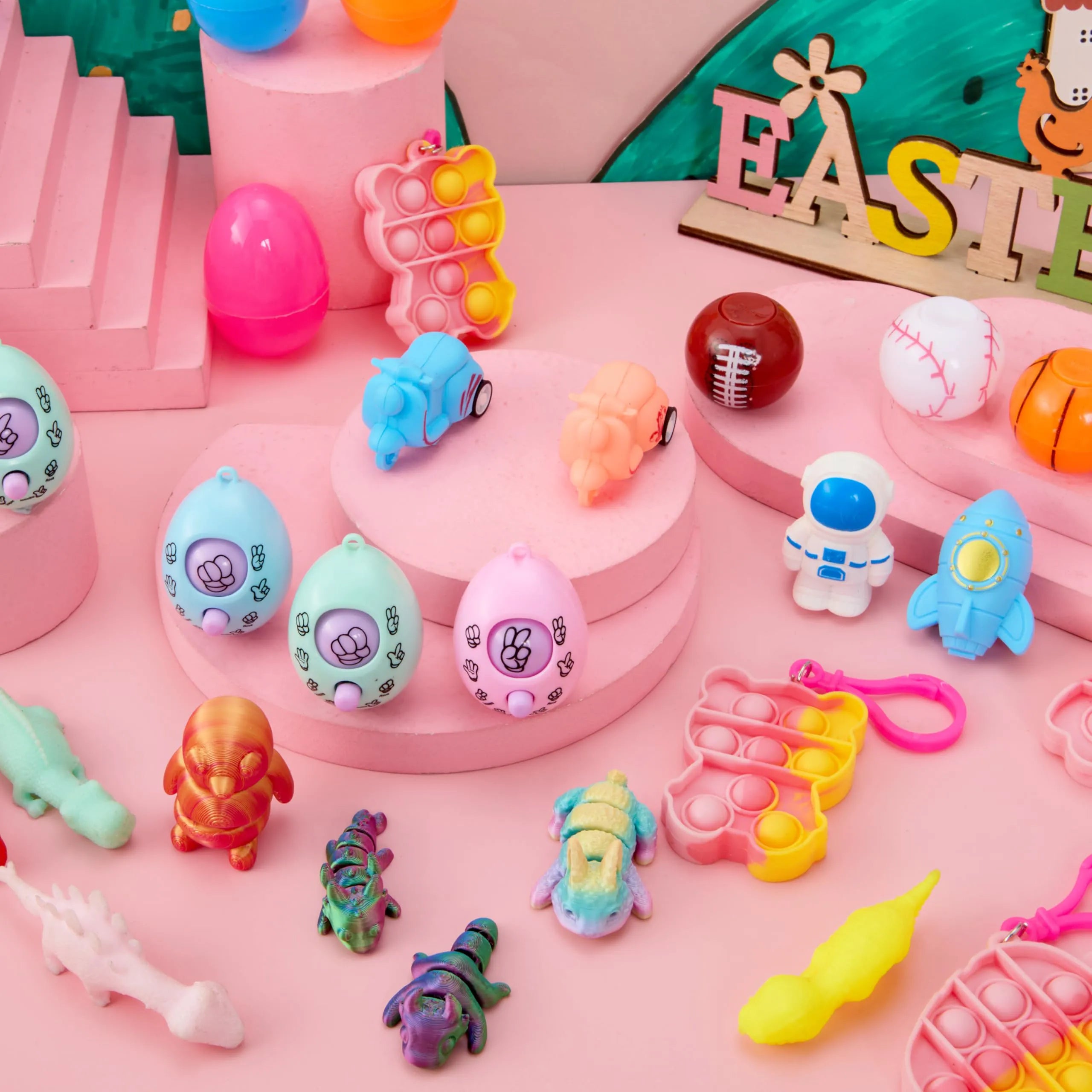 JOYIN 24-Pack Prefilled Easter Eggs with Assorted Toys