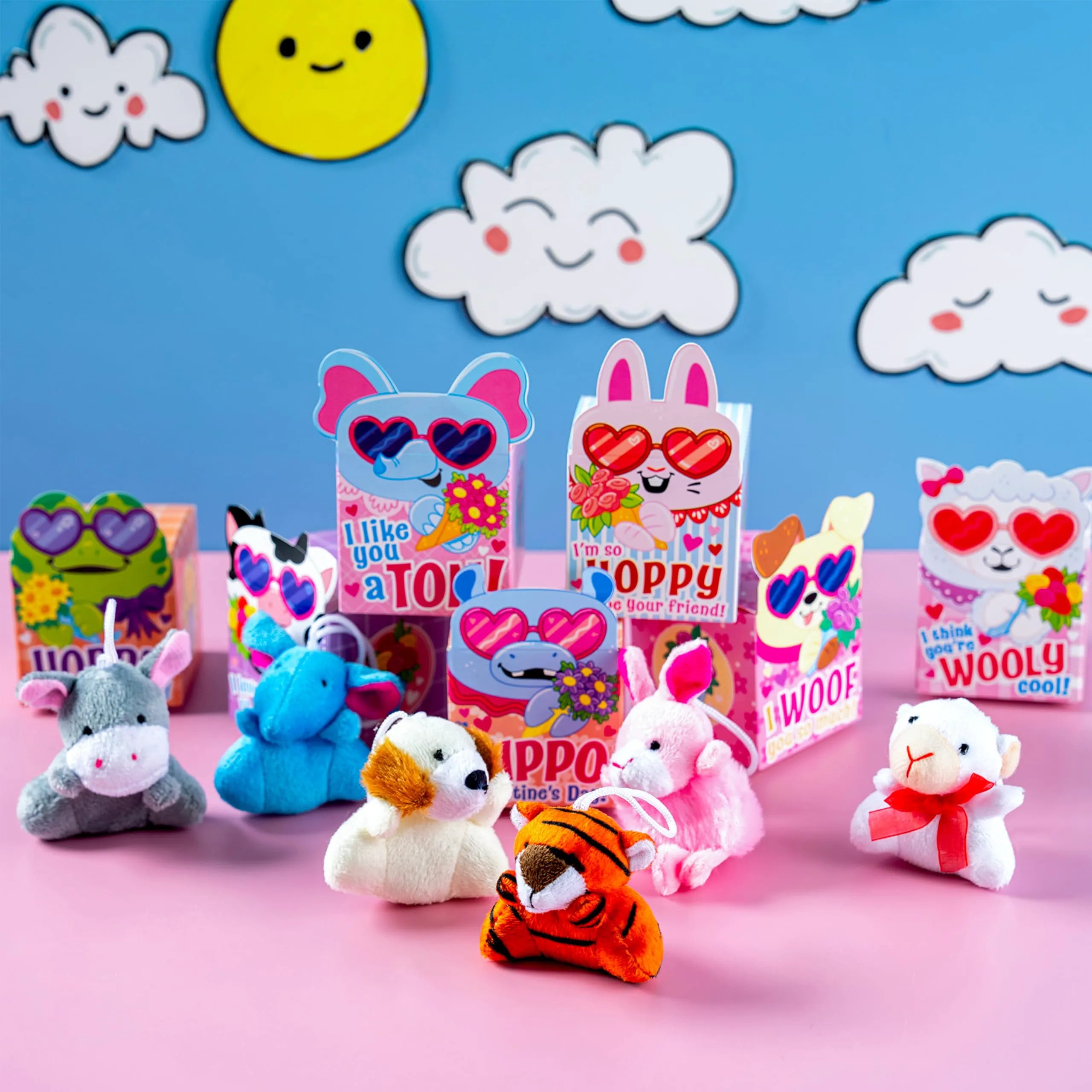 JOYIN 24-Piece Valentine's Day Plush Toys with Gift Boxes