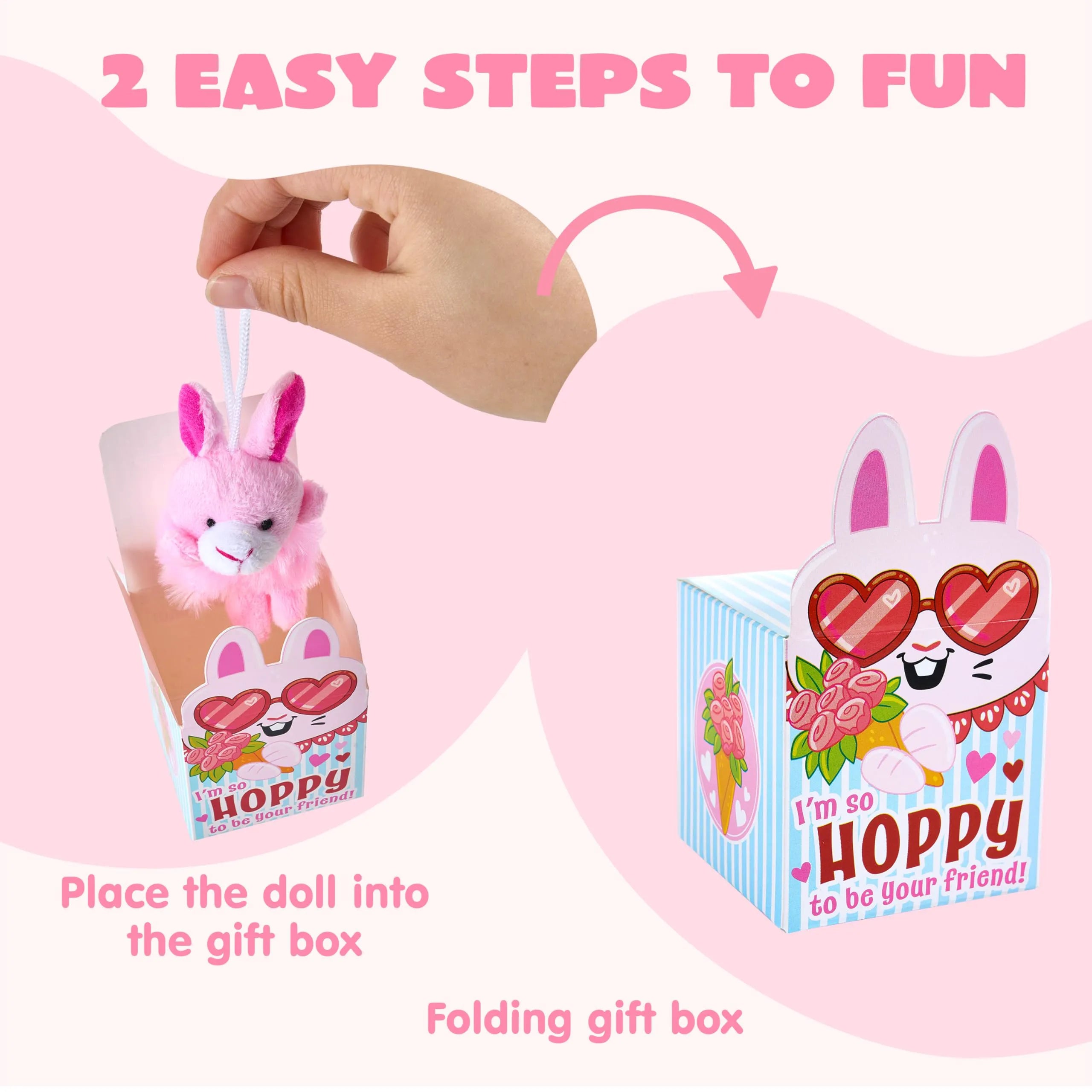 JOYIN 24-Piece Valentine's Day Plush Toys with Gift Boxes