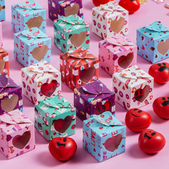 JOYIN 28-Pack Valentine Heart Stress Balls - Smile Face Squishy Toys in Valentine Themed Gift Box