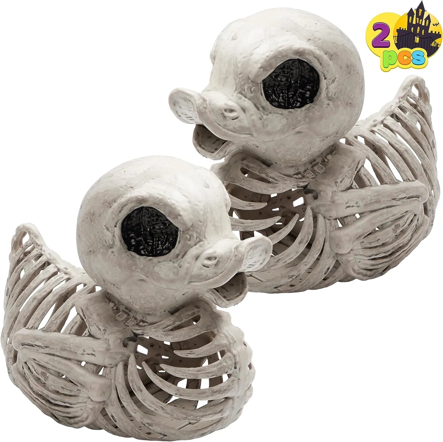 JOIN 2 PCS 4.5in Halloween Duck Skeleton Plastic Bones