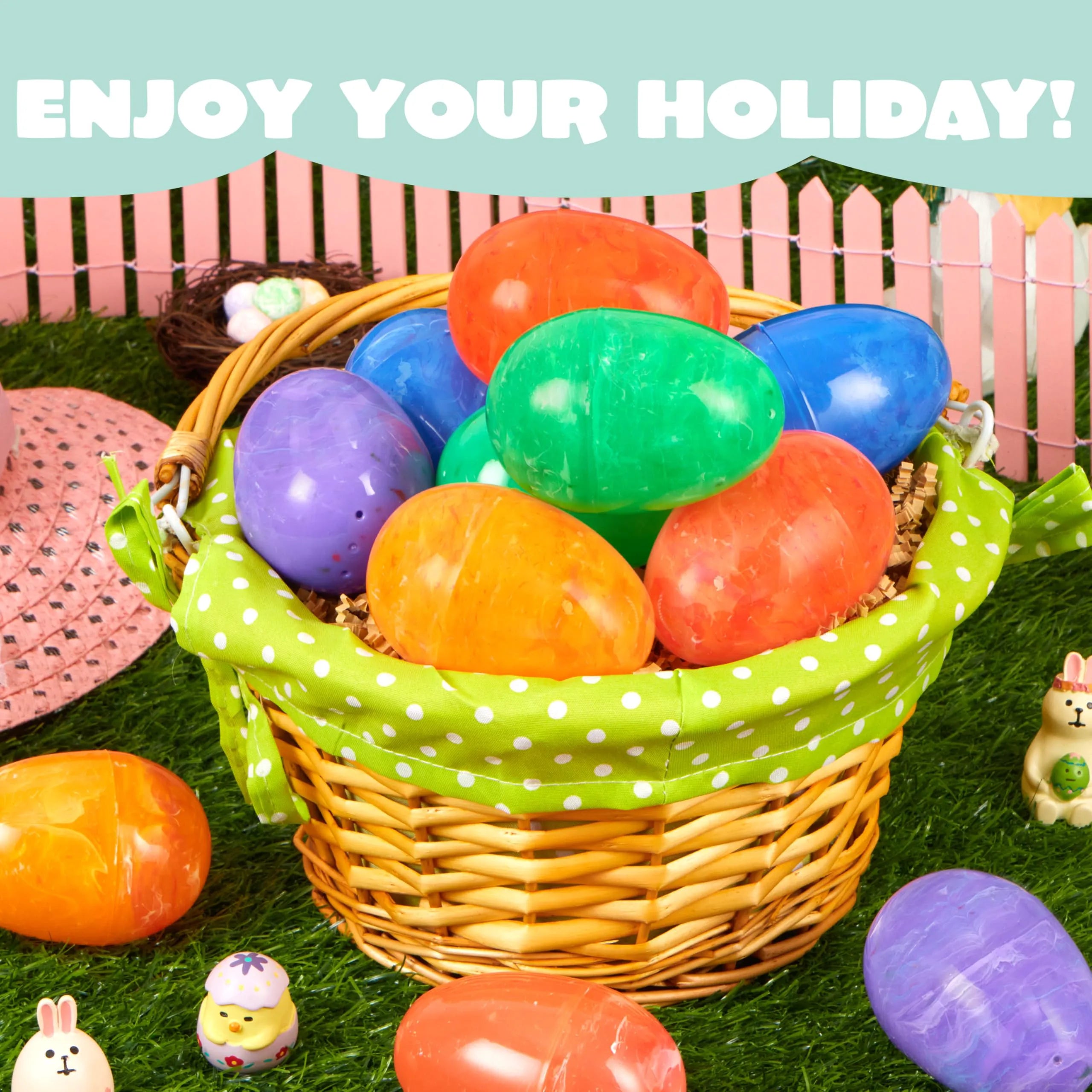 JOIN 30-Pack 3.15-Inch Iridescent Plastic Easter Eggs