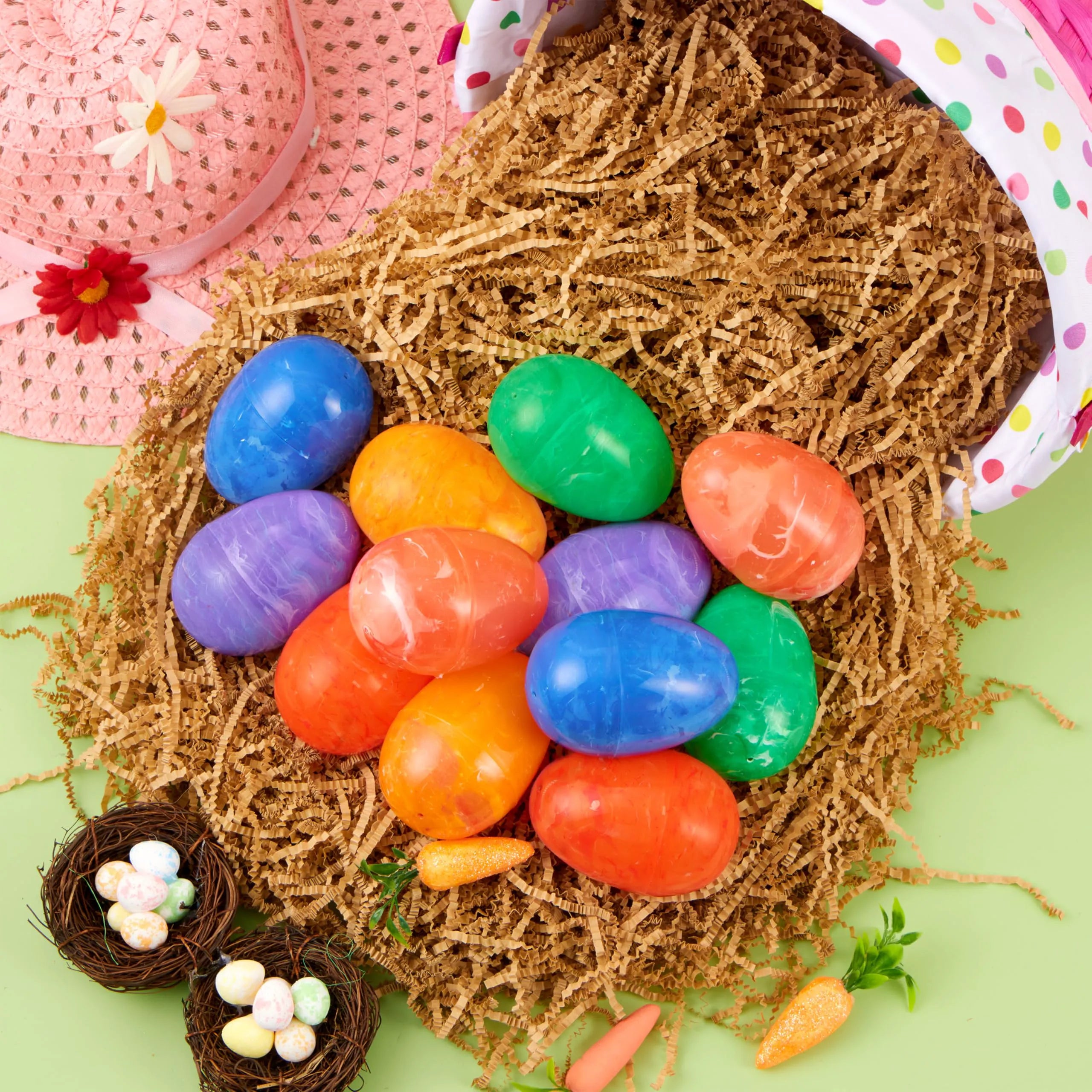 JOIN 30-Pack 3.15-Inch Iridescent Plastic Easter Eggs
