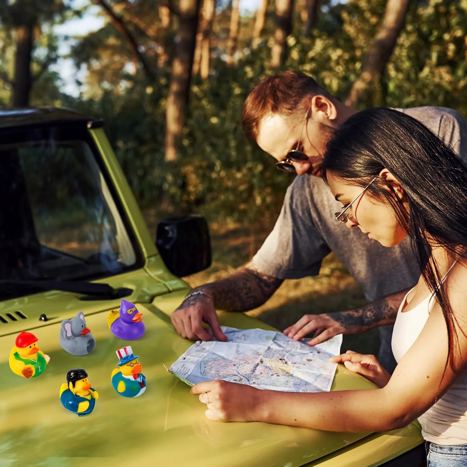 JOIN 30-Pack Assorted Rubber Ducks with Mesh Bag