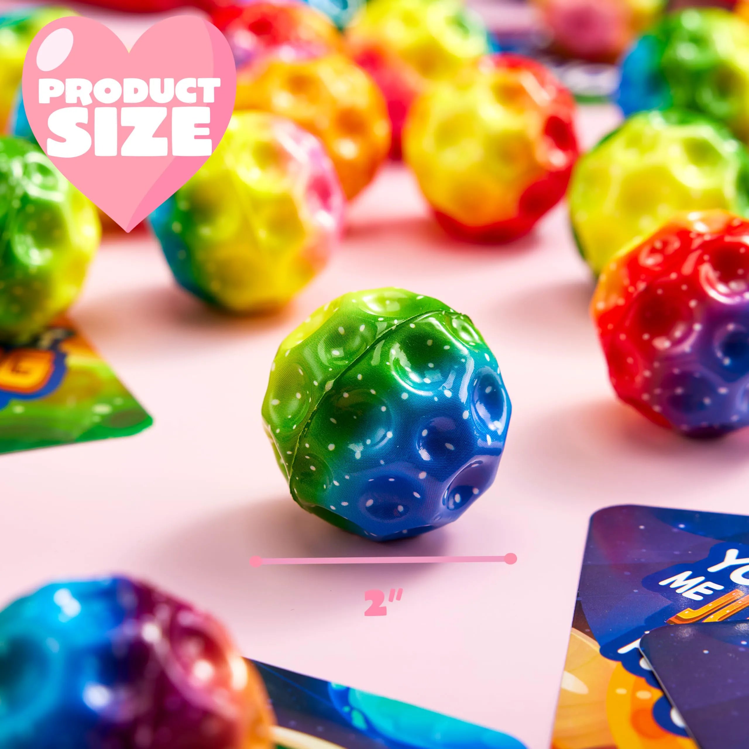 JOIN 30 Pcs Valentine's Day Super High Bouncy Balls with Valentine Cards