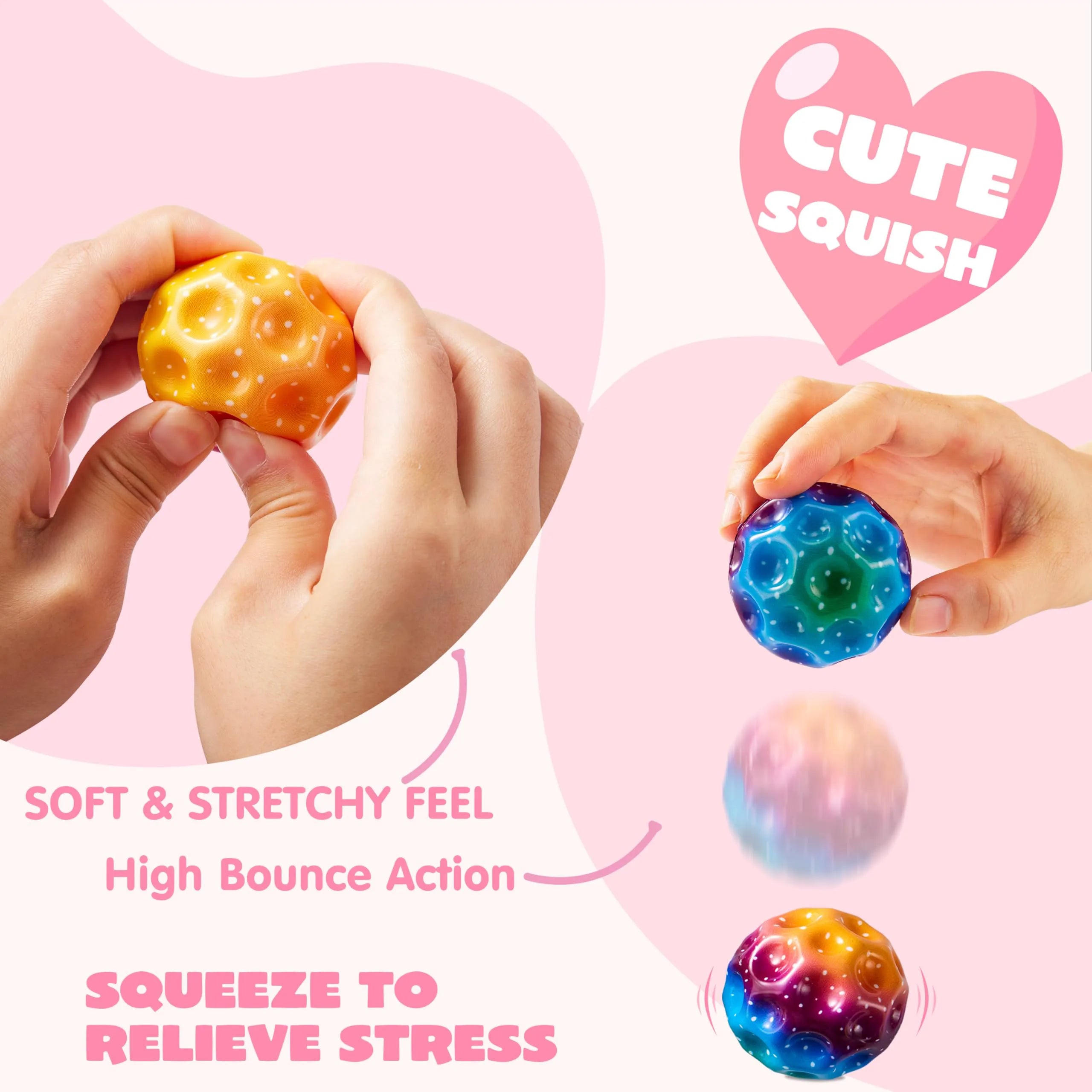 JOIN 30 Pcs Valentine's Day Super High Bouncy Balls with Valentine Cards
