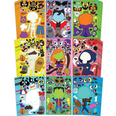 JOIN 45-Pack Halloween Make-A-Face Stickers for Party Decorations