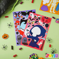 JOIN 45-Pack Halloween Make-A-Face Stickers for Party Decorations