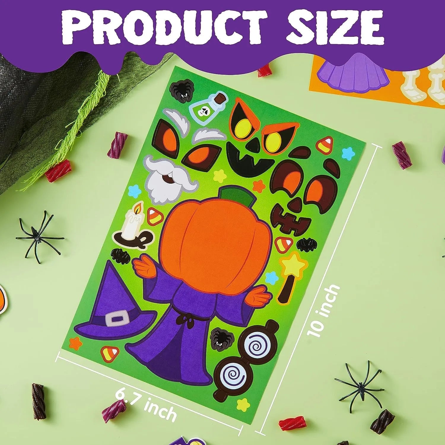 JOIN 45-Pack Halloween Make-A-Face Stickers for Party Decorations