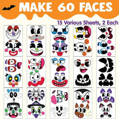 JOYIN 60-Pack Halloween Pumpkin Stickers