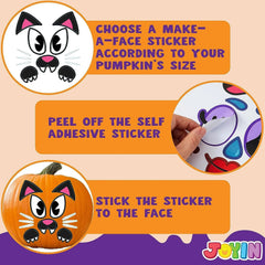 JOYIN 60-Pack Halloween Pumpkin Stickers