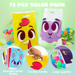 JOYIN 72 Easter Tote Bags with Handles