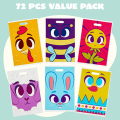 JOYIN 72 Easter Tote Bags with Handles