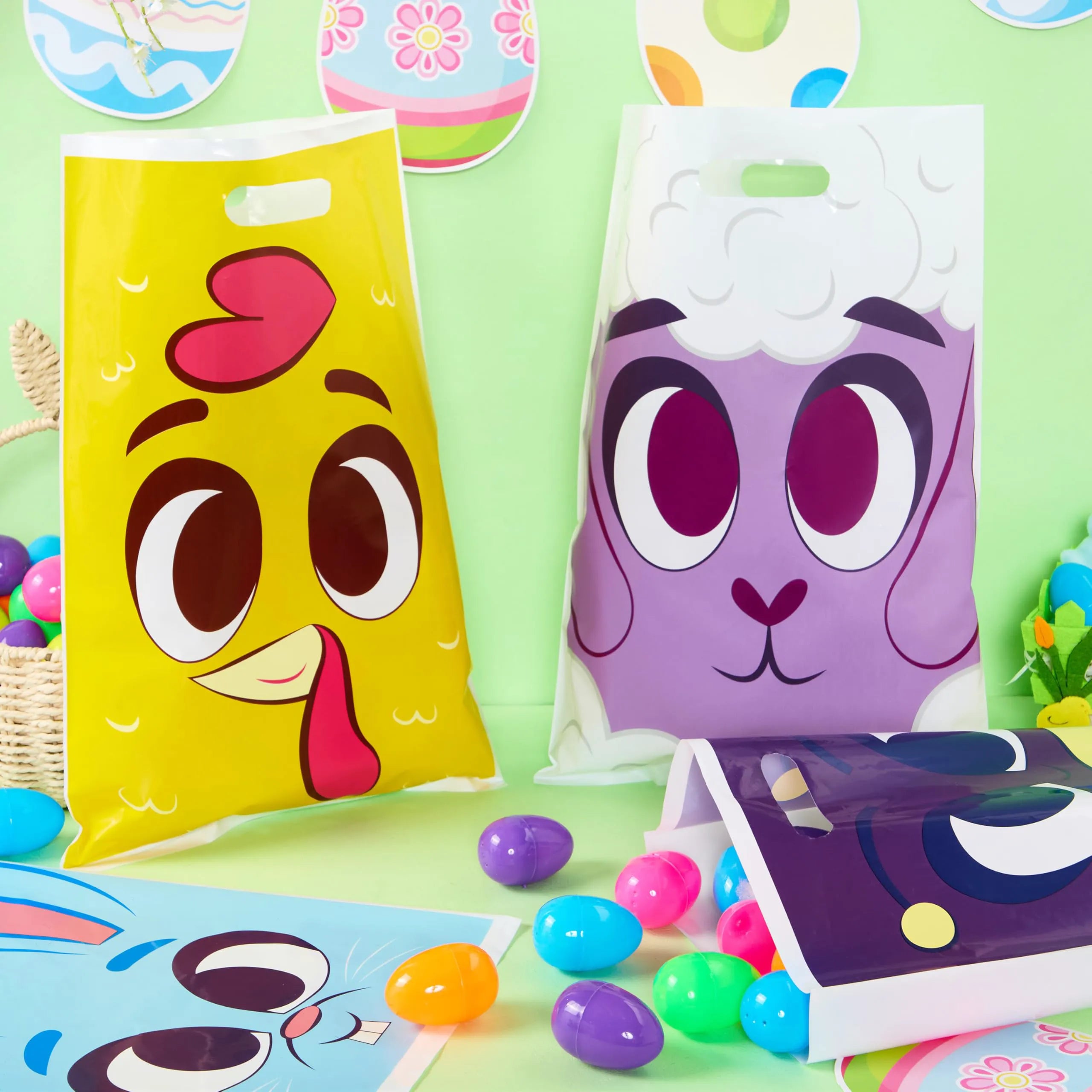 JOYIN 72 Easter Tote Bags with Handles