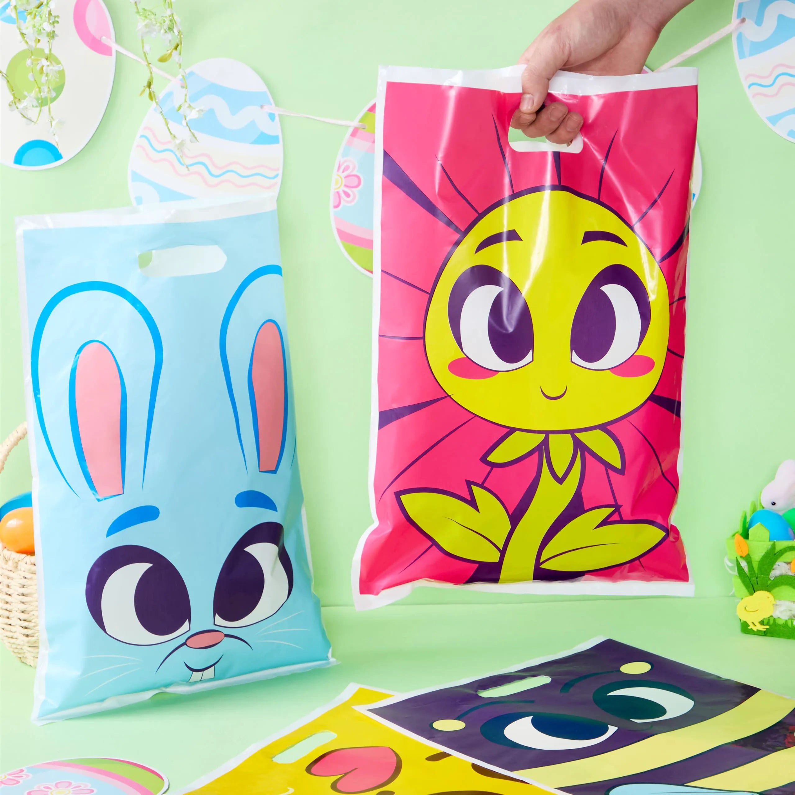 JOYIN 72 Easter Tote Bags with Handles
