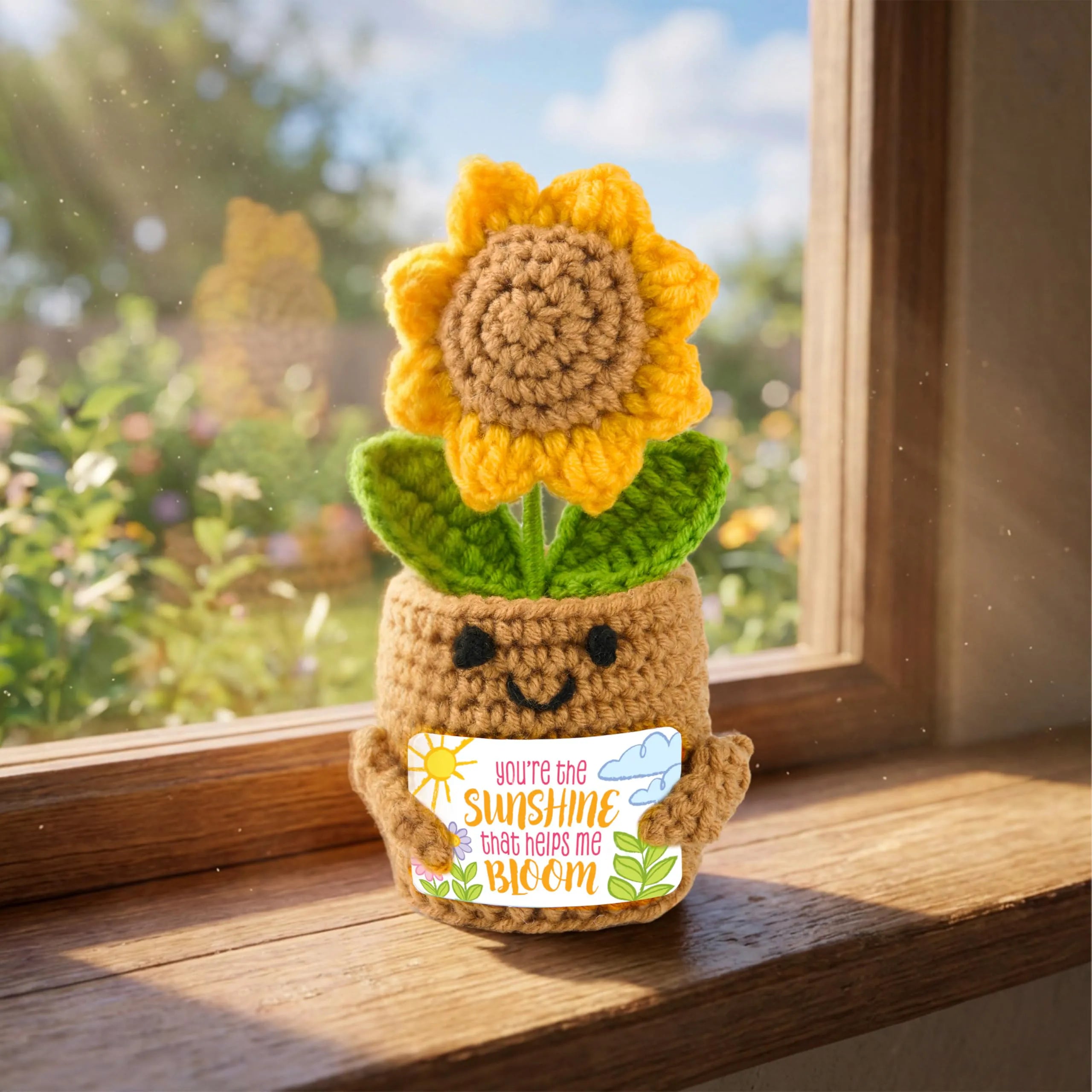 JOYIN Mini Sunflower Doll with Card, Funny Gift for Mom or Dad