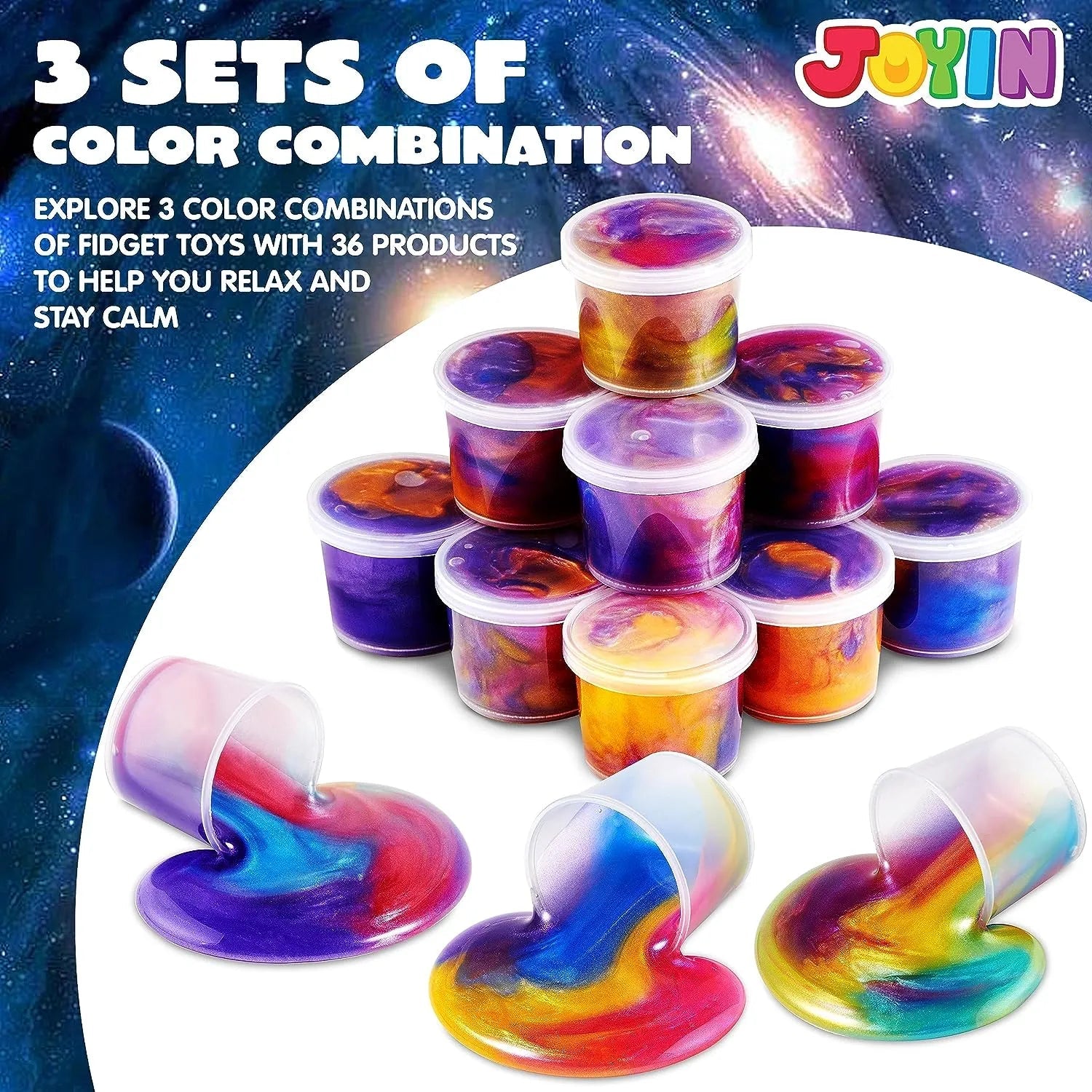JOYIN 4 Pack Halloween Pop Tubes Fidget Toys for Kids