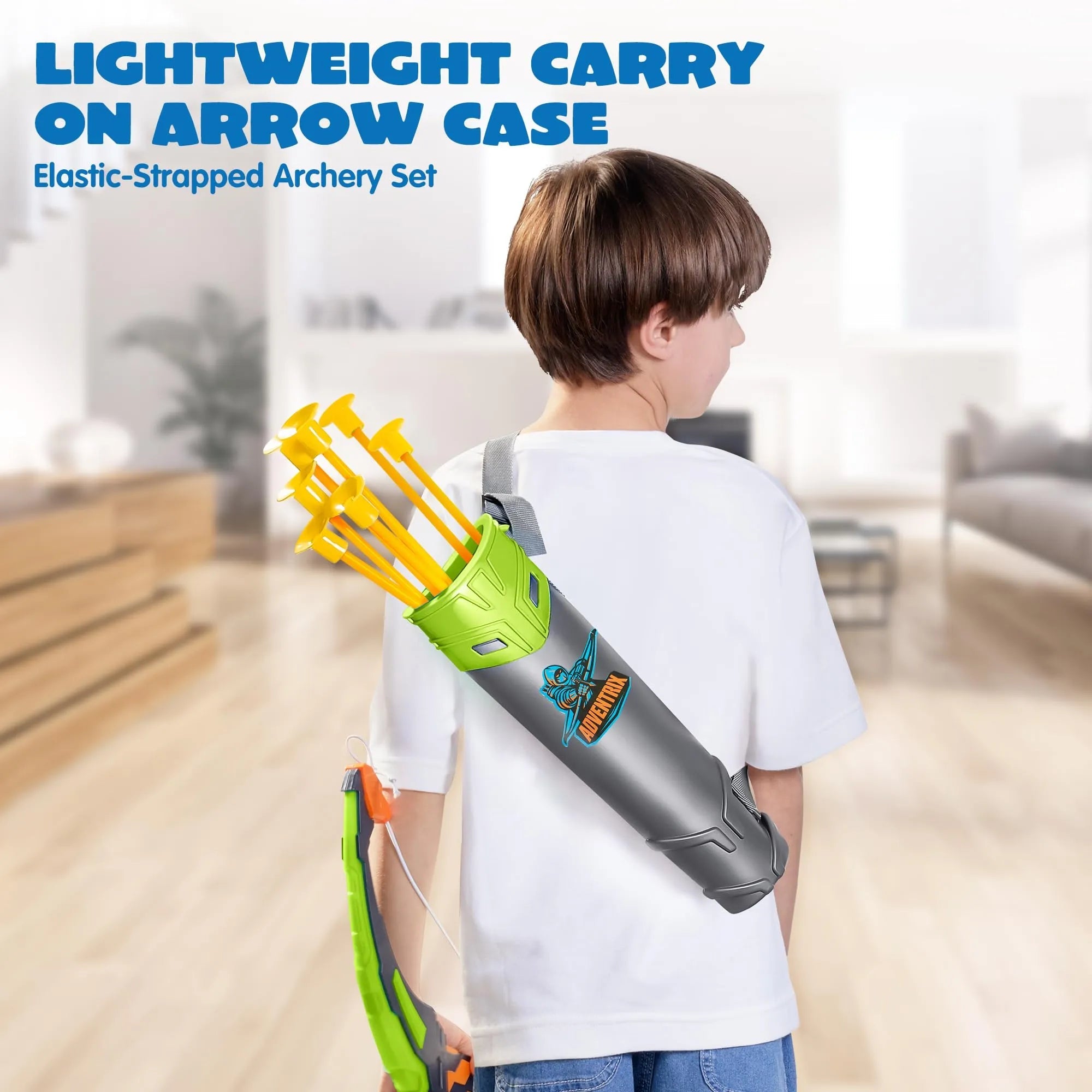 Kids LED Light-Up Archery Toy Set with Suction Cup Arrows, Target & Arrow Case