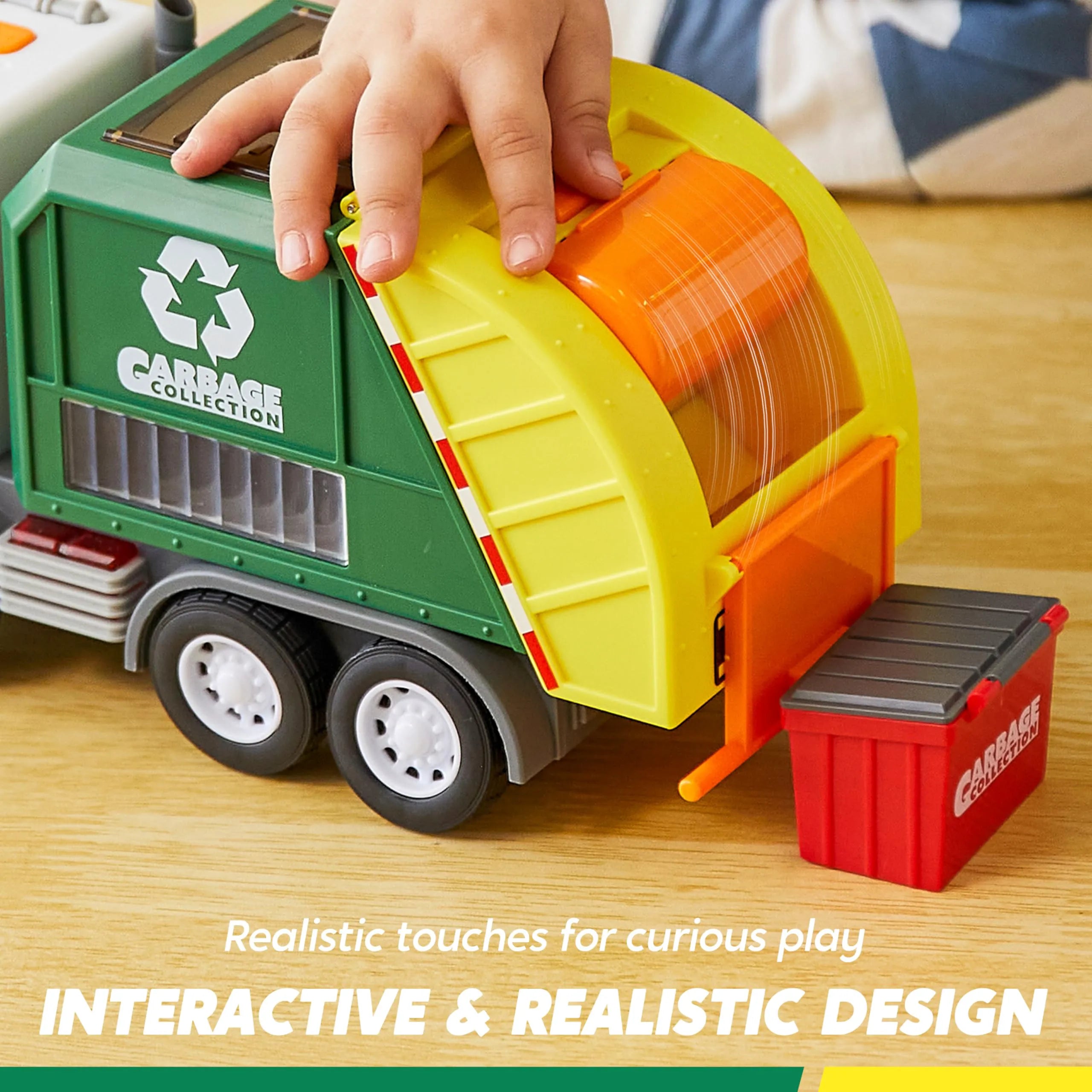 LED Garbage Truck Toy Set with Lights & Sounds
