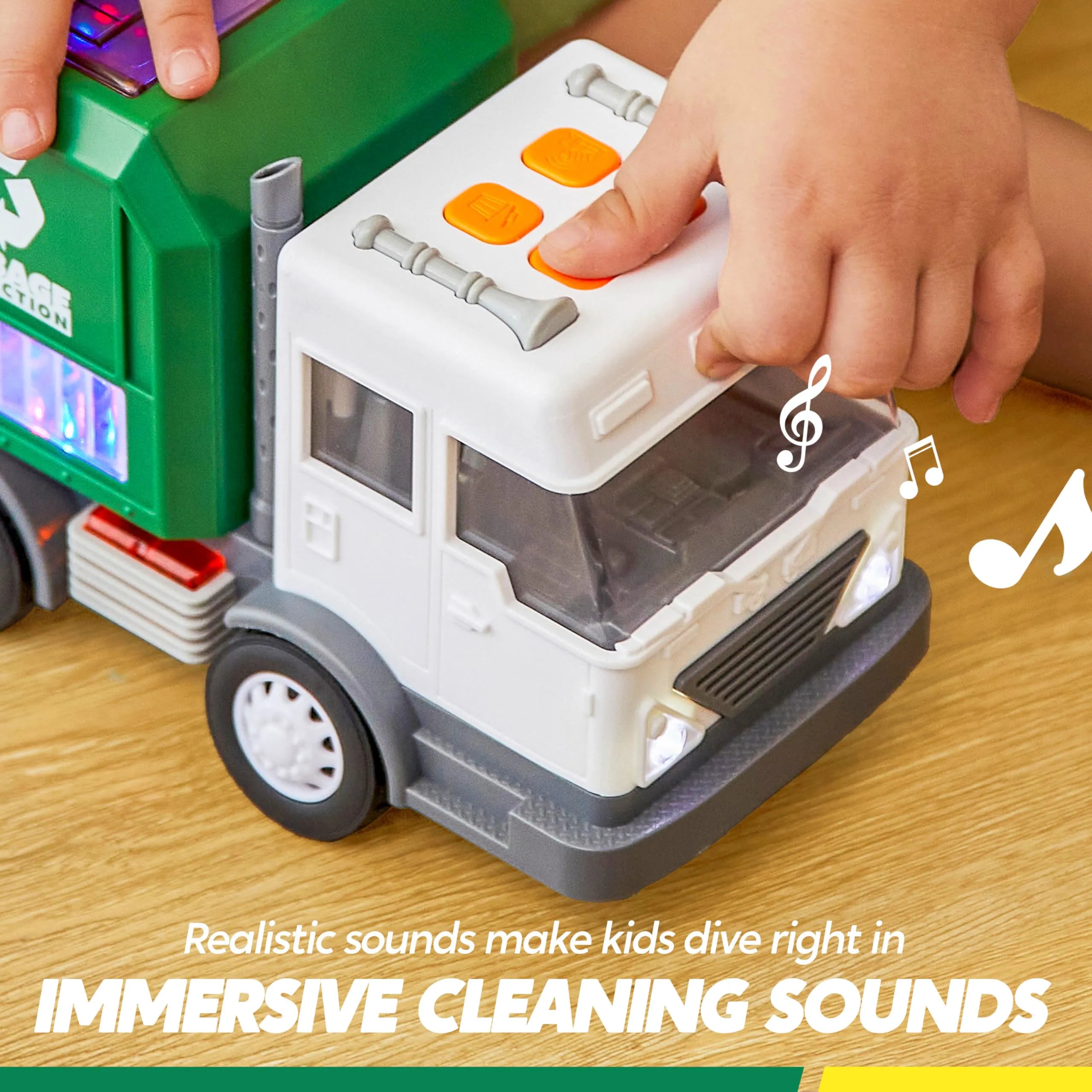 LED Garbage Truck Toy Set with Lights & Sounds