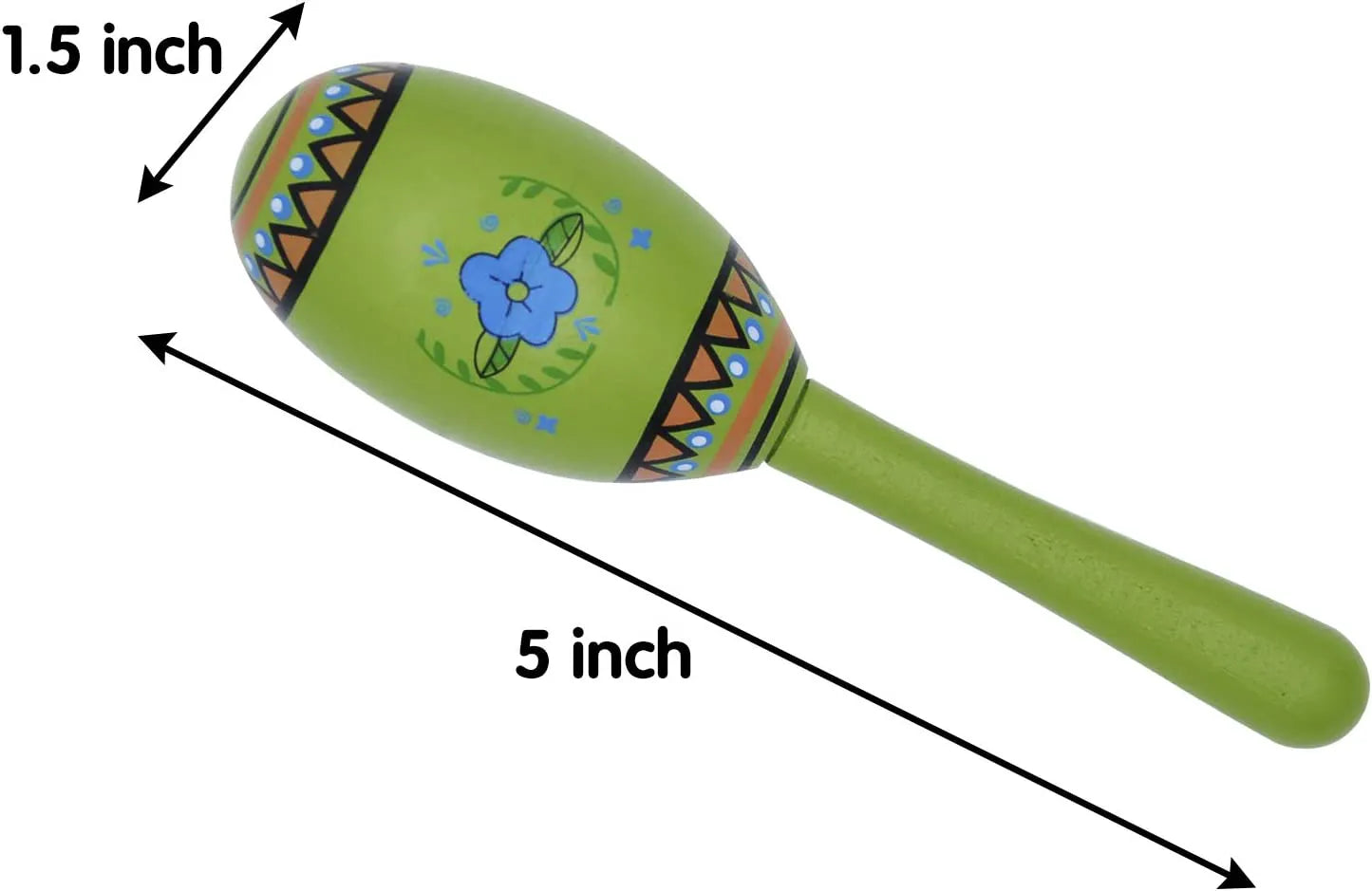 Mini Wooden Fiesta Maracas (24 Pack)