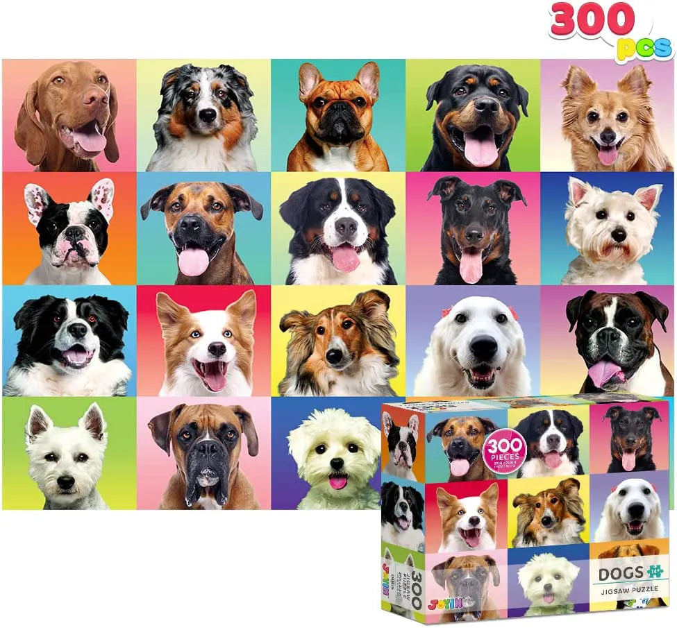 Multicolor Dogs Jigsaw Puzzle, 300 Pieces