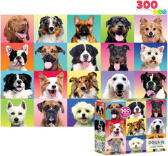 Multicolor Dogs Jigsaw Puzzle, 300 Pieces
