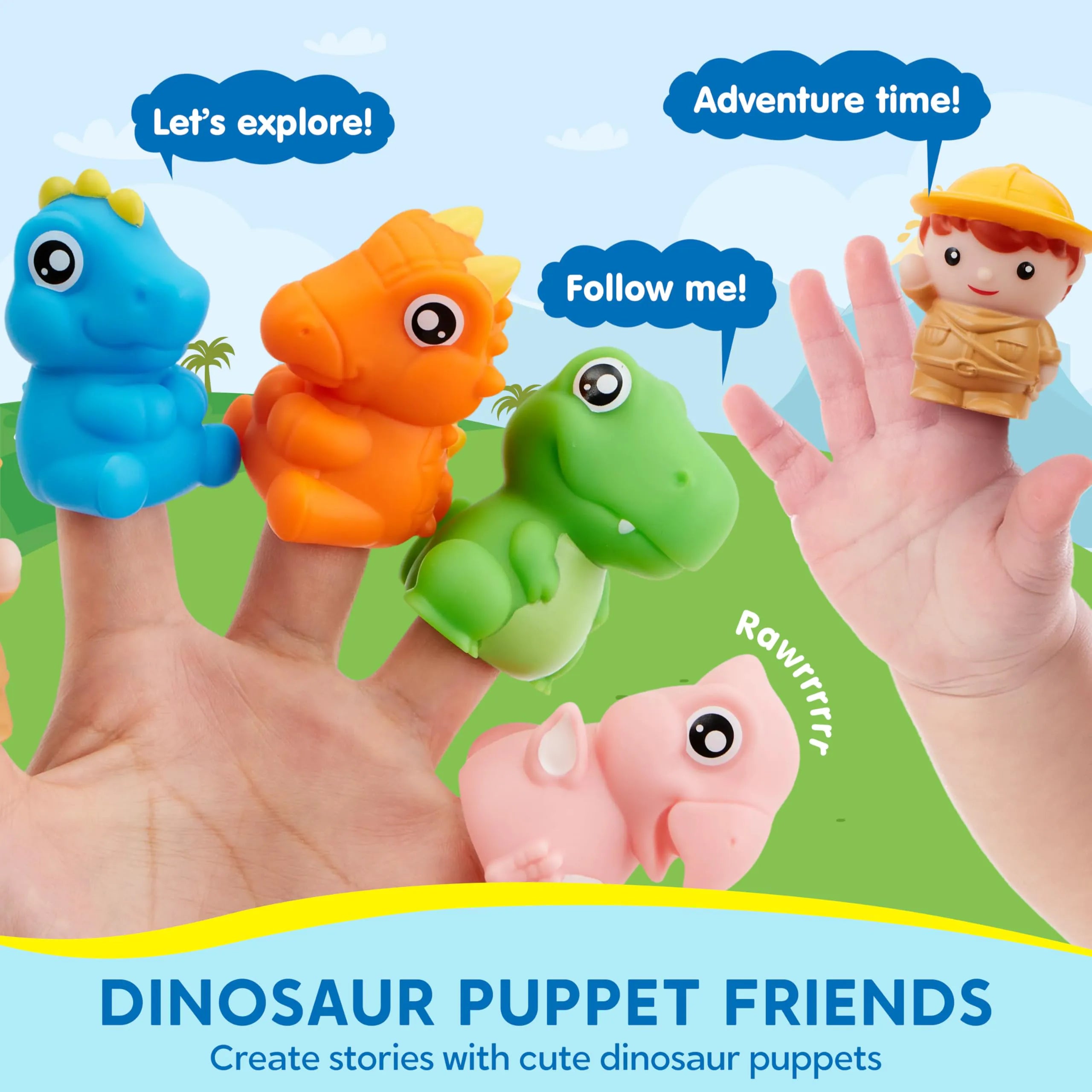 Montessori Dinosaur Number Train Toy - Counting & Matching Learning Toy with 9 Dinosaurs for Toddlers 1-3 Years