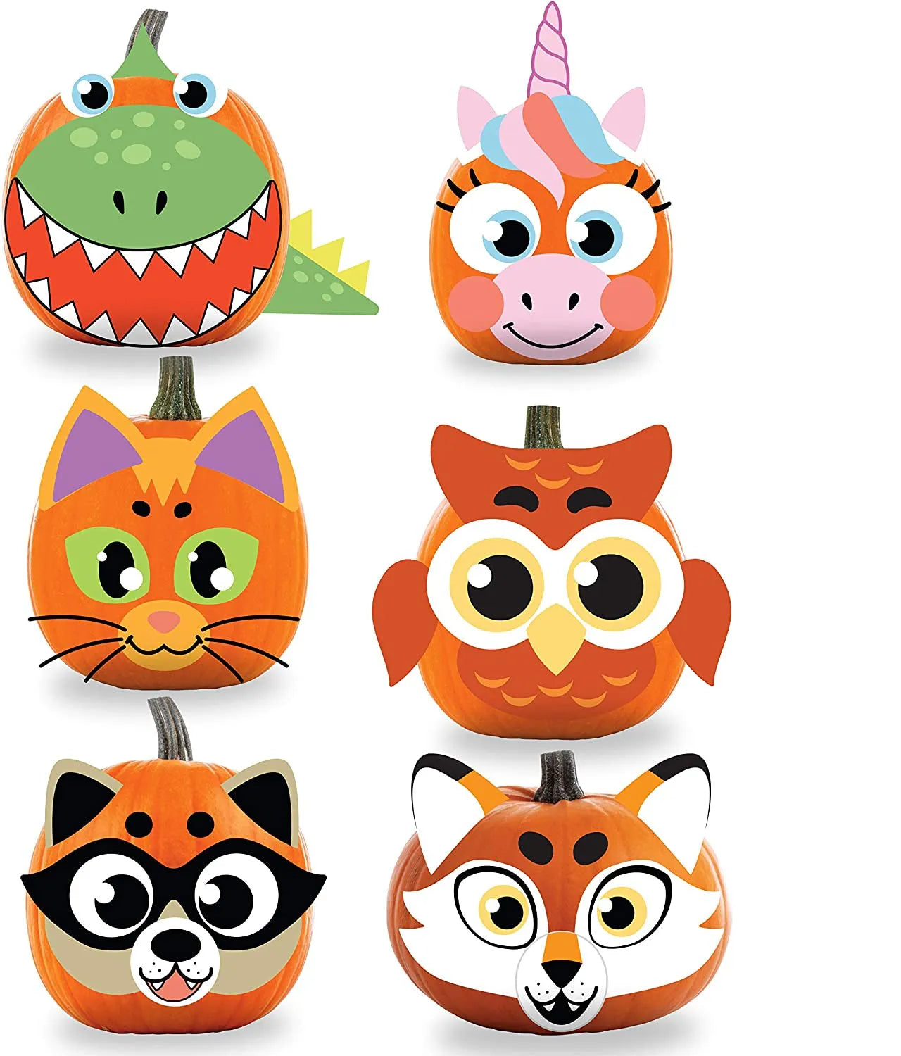 Pumpkin Foam Stickers Decoration, 18 Pcs