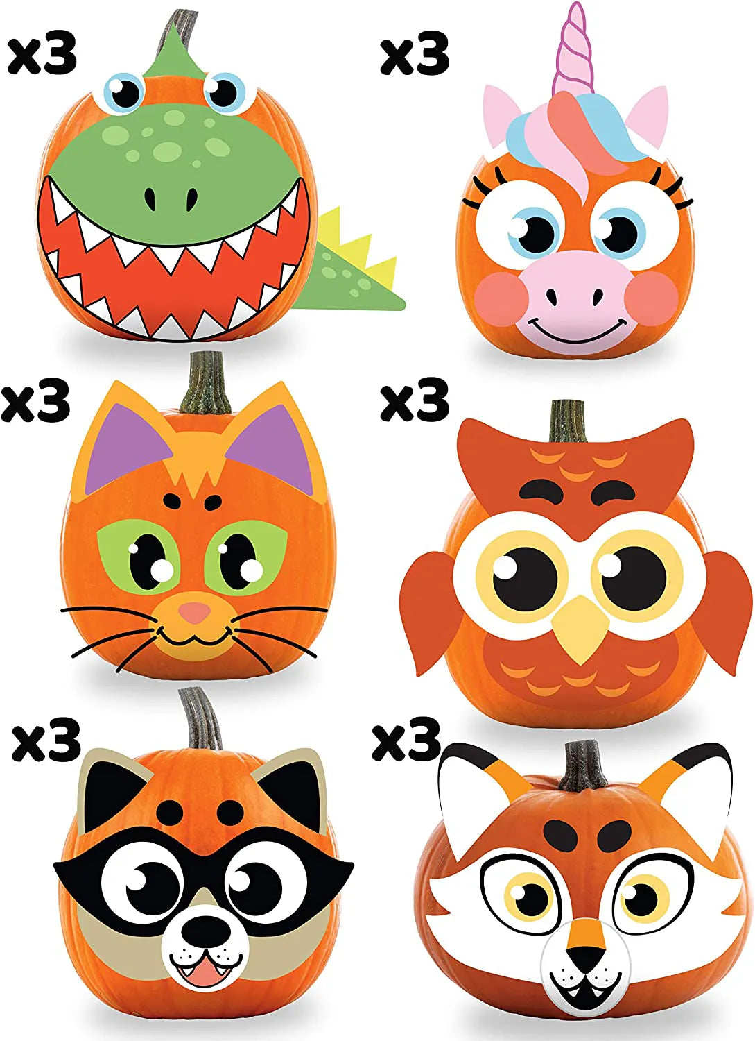 Pumpkin Foam Stickers Decoration, 18 Pcs