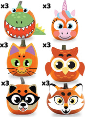 Pumpkin Foam Stickers Decoration, 18 Pcs