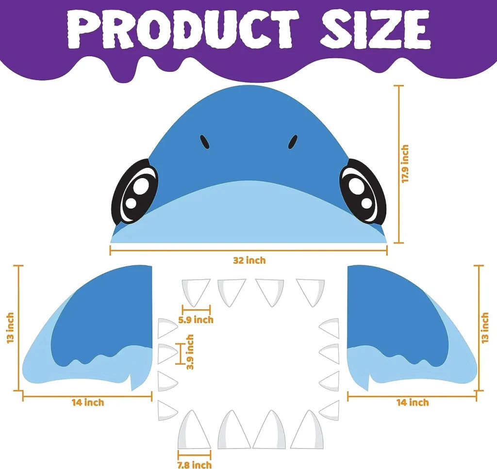 Shark Halloween Trunk-or-Treat Decor Kit