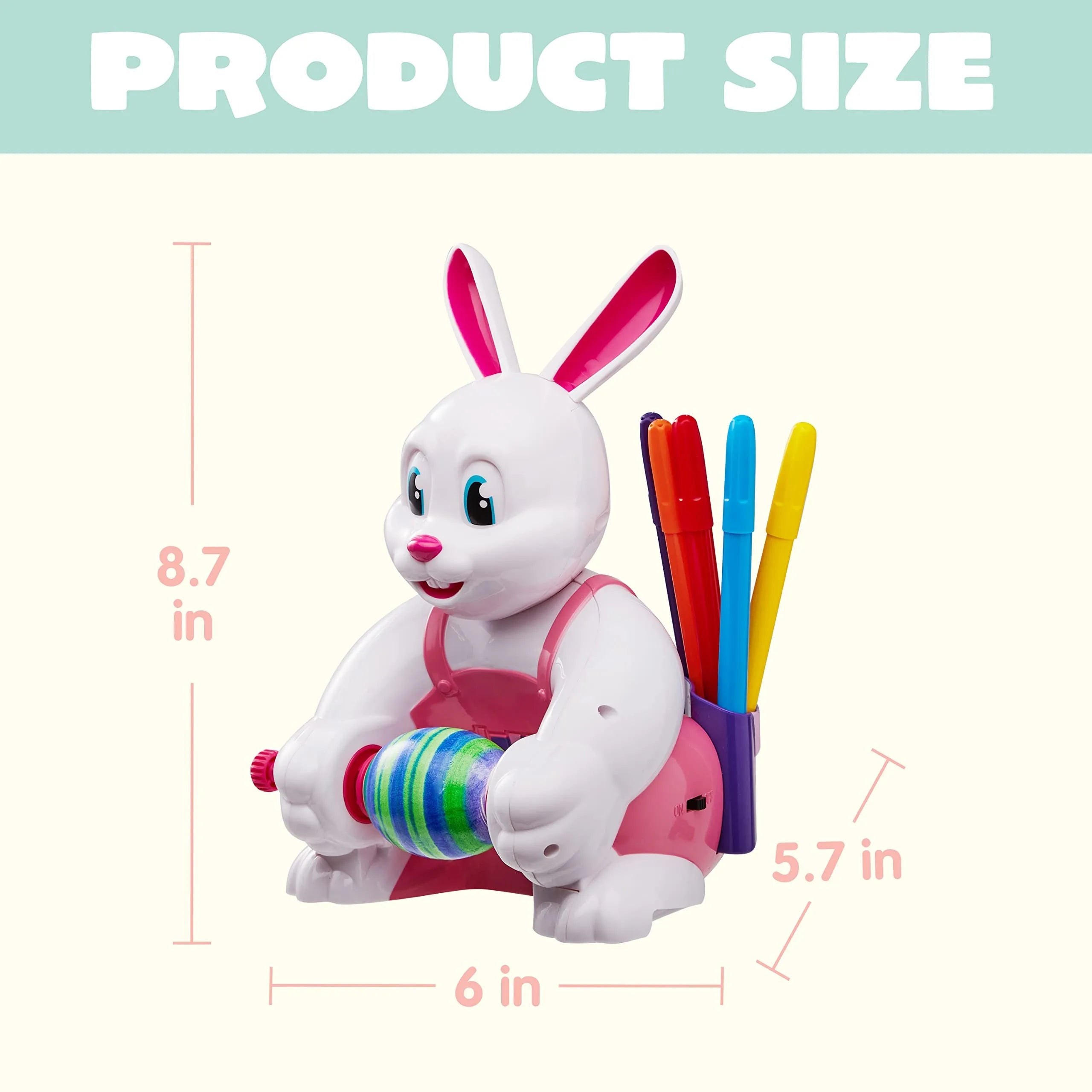 Pink Bunny Egg Whirler - Battery-Powered Spinner Decorating Machine