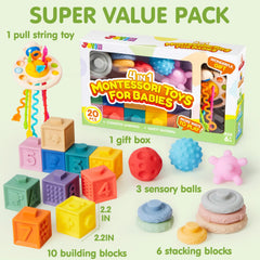 20-Piece Montessori Toys for Toddlers 6-12 Months